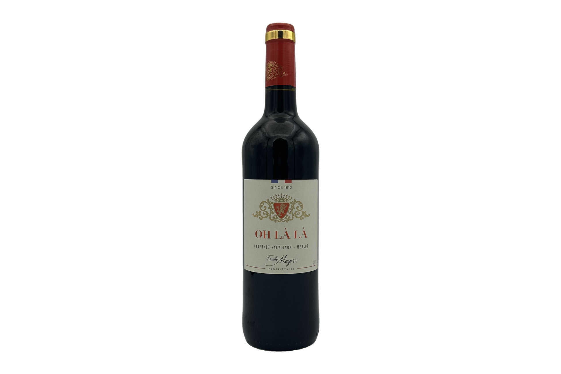 Fles O Lala Rouge, alcoholvrije rode wijn